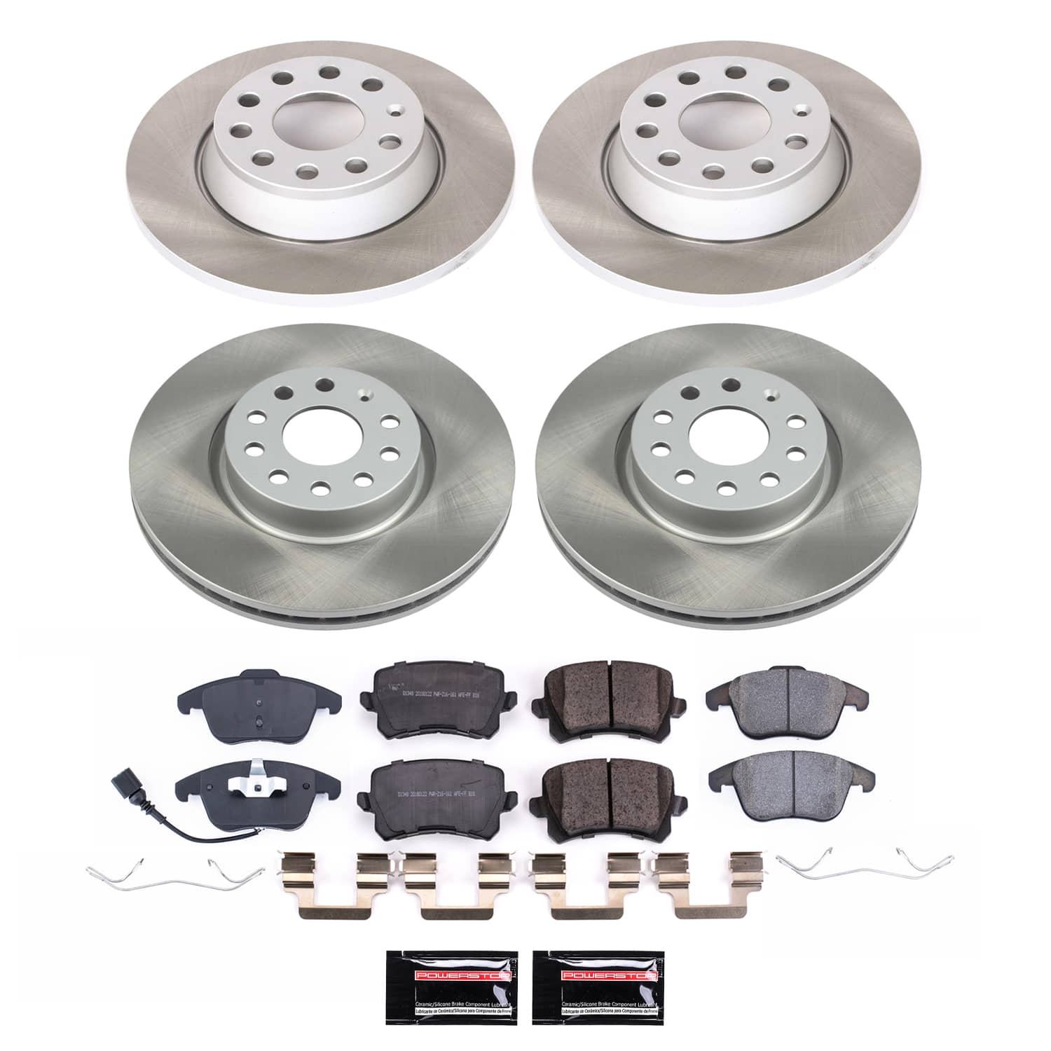Power Stop SC7339 - Front And Rear Z17 Evolution Pad And Semi-Coated Rotor Kit vehicle fitment brake part