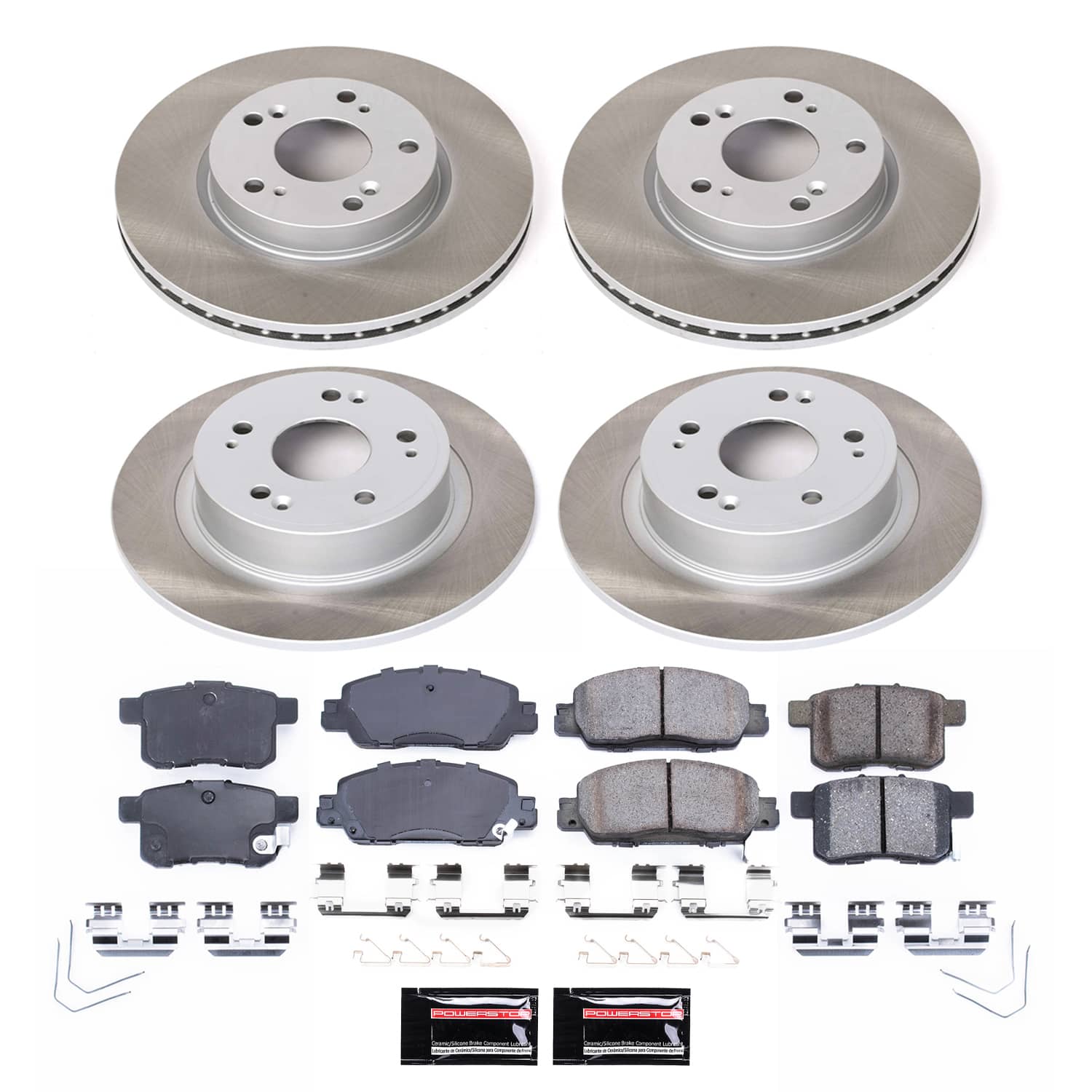 Power Stop SC7346 - Front And Rear Z17 Evolution Pad And Semi-Coated Rotor Kit vehicle fitment brake part