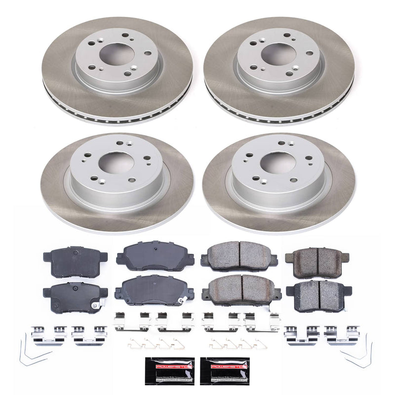Power Stop SC7346 - Front And Rear Z17 Evolution Pad And Semi-Coated Rotor Kit vehicle fitment brake part