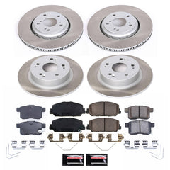 Power Stop SC7348 - Front And Rear Z17 Evolution Pad And Semi-Coated Rotor Kit vehicle fitment brake part