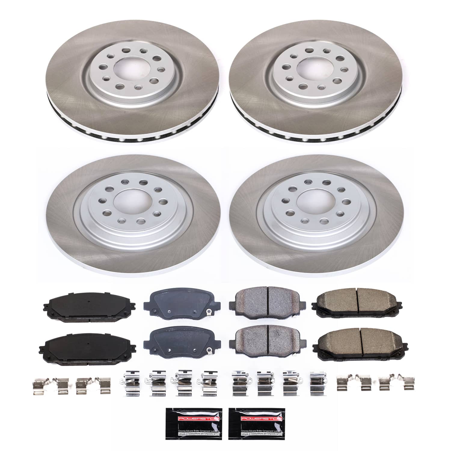 Power Stop SC7415 - Front And Rear Z17 Evolution Pad And Semi-Coated Rotor Kit vehicle fitment brake part