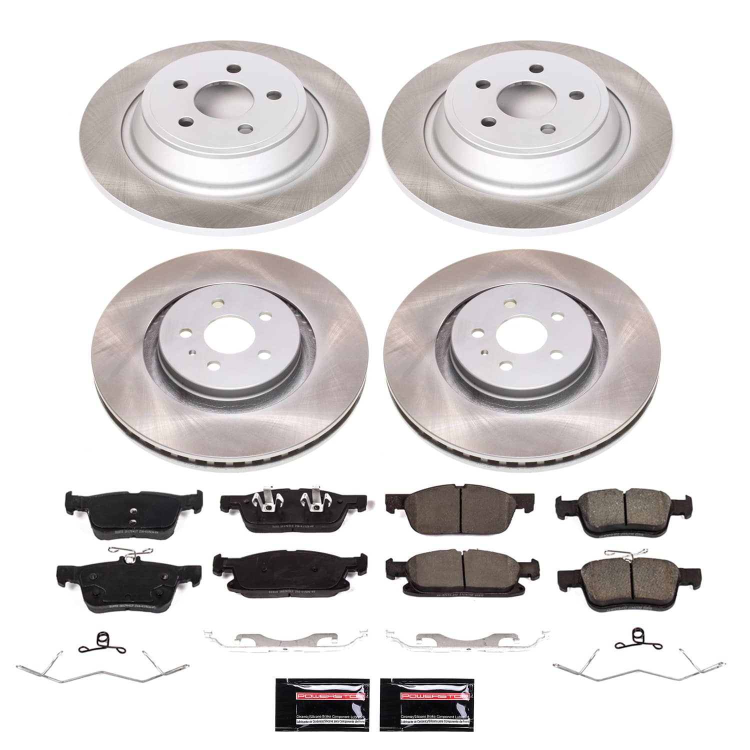 Power Stop SC7416 - Front And Rear Z17 Evolution Pad And Semi-Coated Rotor Kit vehicle fitment brake part