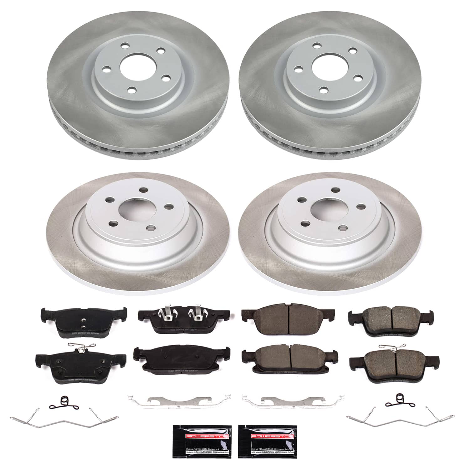 Power Stop SC7419 - Front And Rear Z17 Evolution Pad And Semi-Coated Rotor Kit vehicle fitment brake part