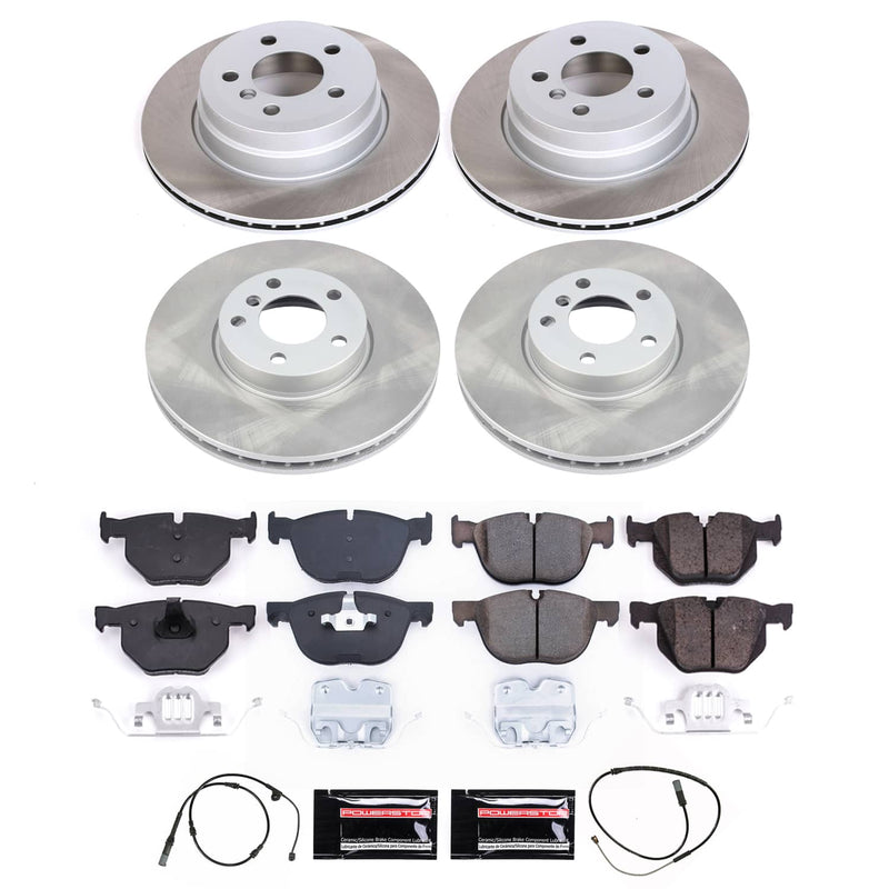 Power Stop SC7500 - Front And Rear Z17 Evolution Pad And Semi-Coated Rotor Kit vehicle fitment brake part