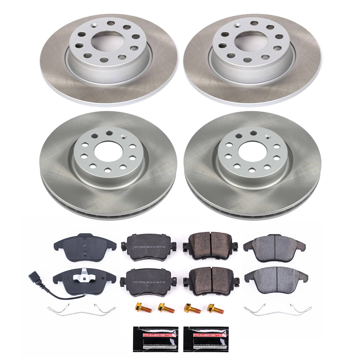 Power Stop SC7501 - Front And Rear Z17 Evolution Pad And Semi-Coated Rotor Kit vehicle fitment brake part