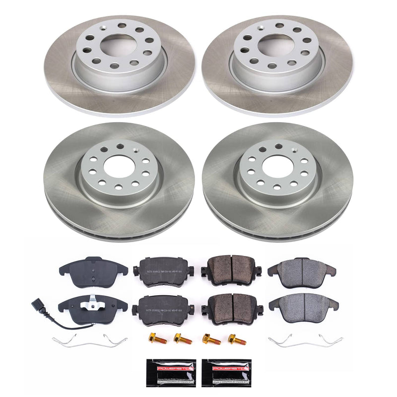 Power Stop SC7501 - Front And Rear Z17 Evolution Pad And Semi-Coated Rotor Kit vehicle fitment brake part