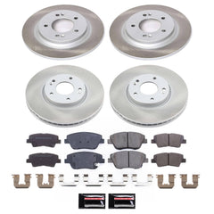 Power Stop SC7504 - Front And Rear Z17 Evolution Pad And Semi-Coated Rotor Kit vehicle fitment brake part