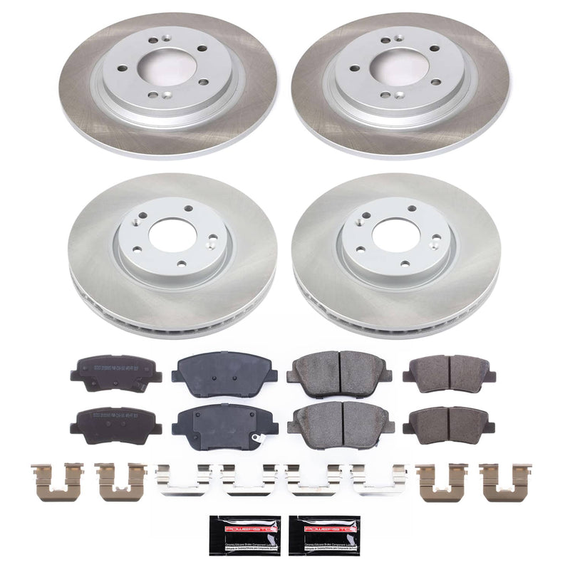 Power Stop SC7504 - Front And Rear Z17 Evolution Pad And Semi-Coated Rotor Kit vehicle fitment brake part
