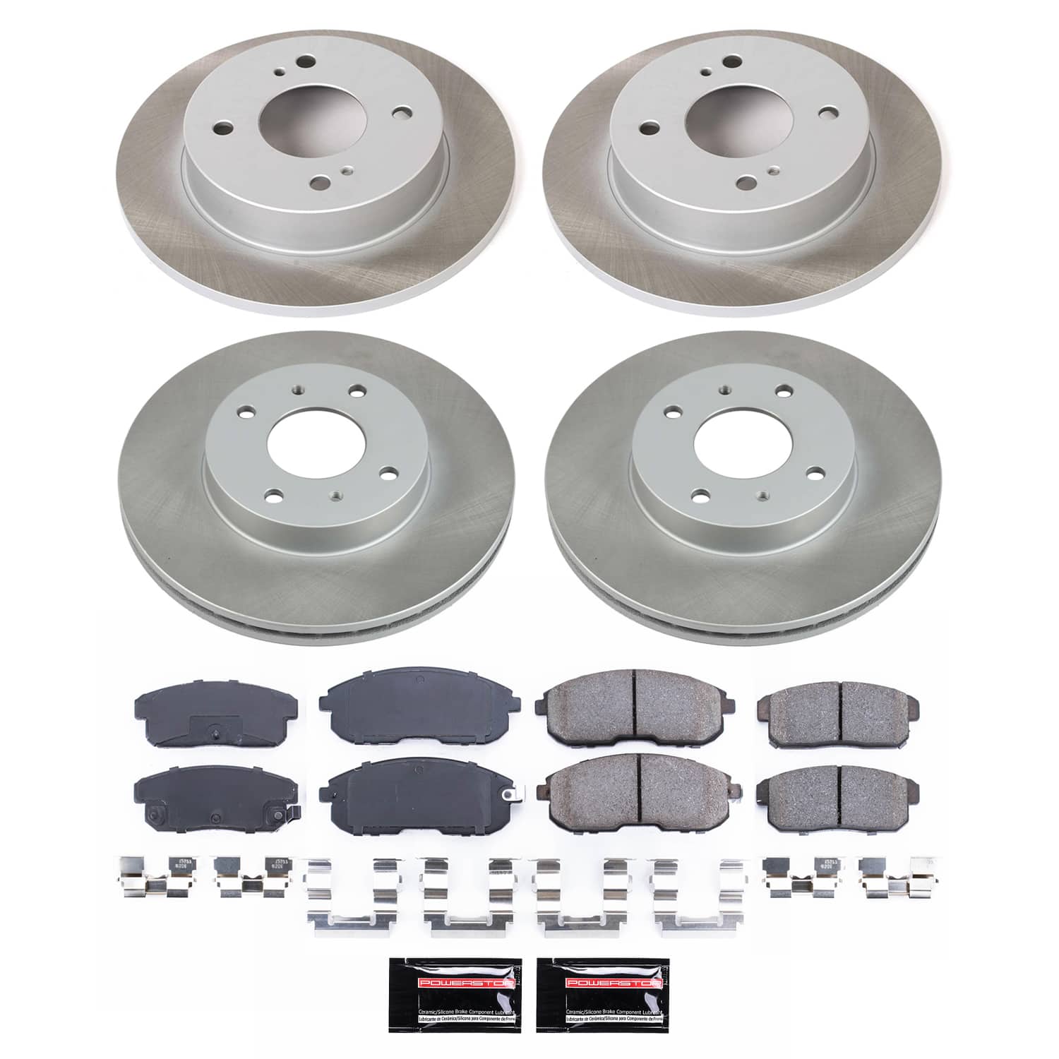 Power Stop SC751 - Front And Rear Z17 Evolution Pad And Semi-Coated Rotor Kit vehicle fitment brake part
