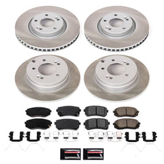 Power Stop SC7510 - Front And Rear Z17 Evolution Pad And Semi-Coated Rotor Kit vehicle fitment brake part