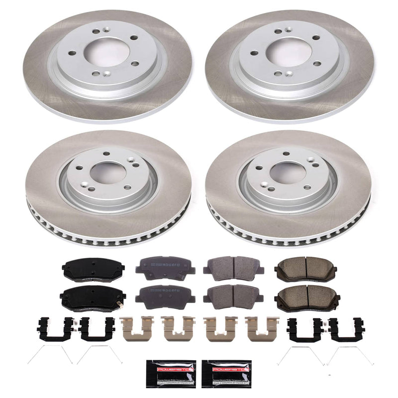 Power Stop SC7511 - Front And Rear Z17 Evolution Pad And Semi-Coated Rotor Kit vehicle fitment brake part