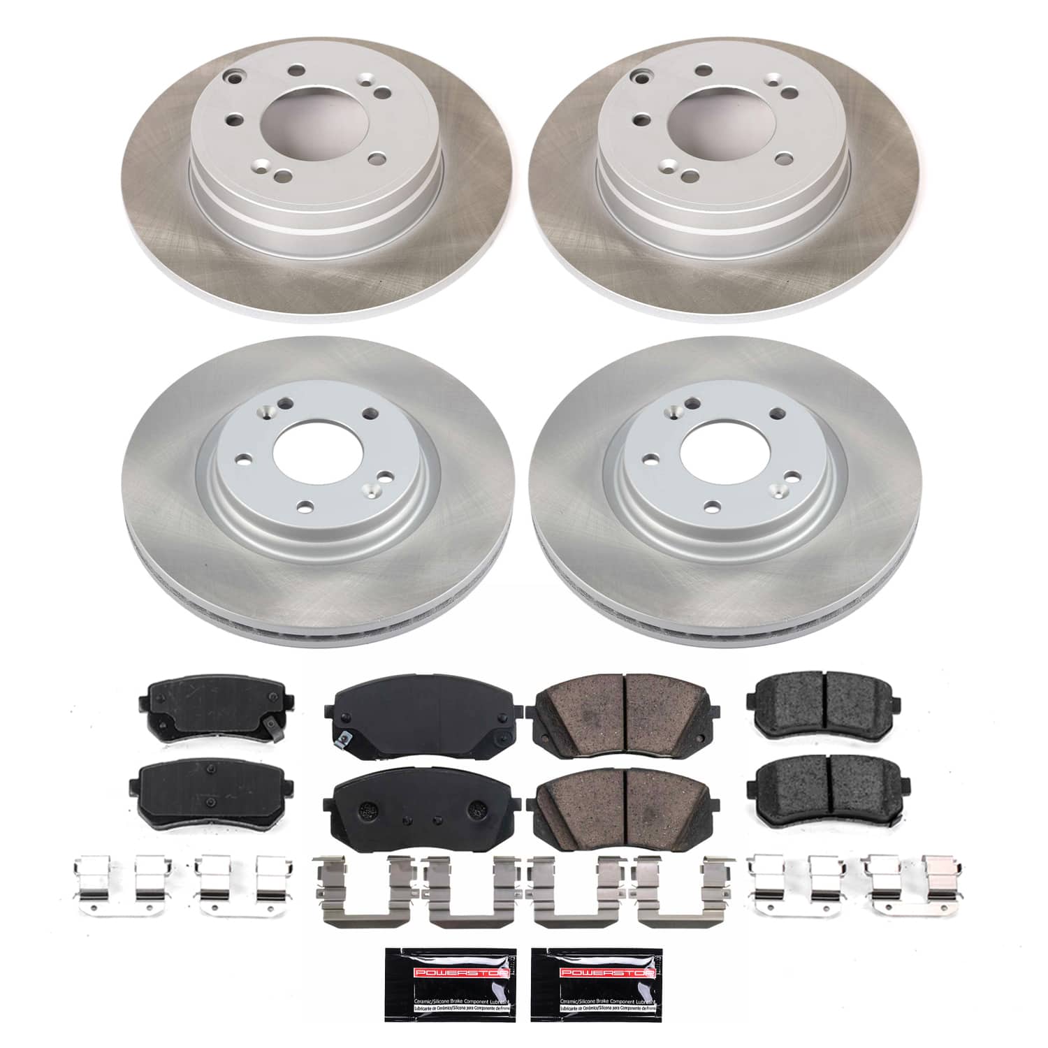 Power Stop SC7522 - Front And Rear Z17 Evolution Pad And Semi-Coated Rotor Kit vehicle fitment brake part
