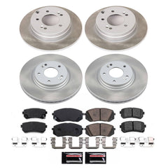 Power Stop SC7522 - Front And Rear Z17 Evolution Pad And Semi-Coated Rotor Kit vehicle fitment brake part