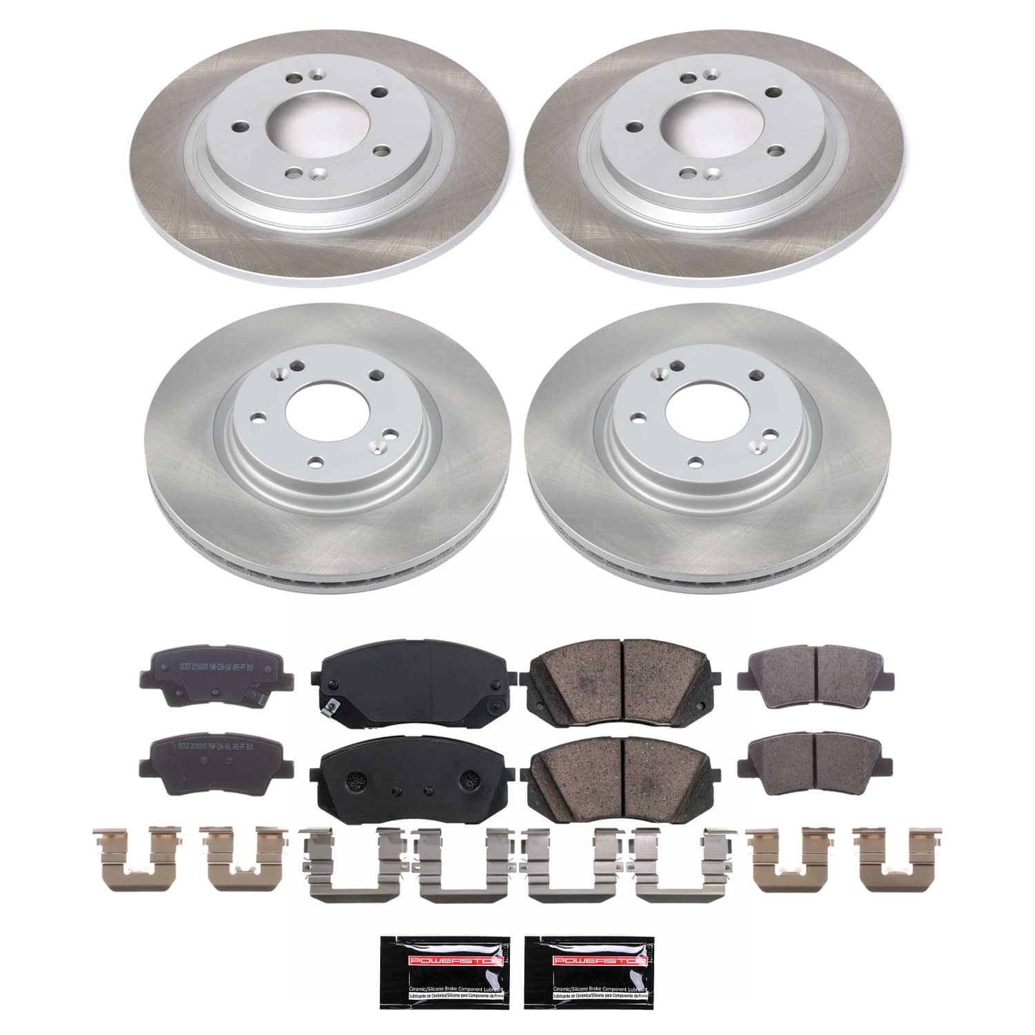 Power Stop SC7523 - Front And Rear Z17 Evolution Pad And Semi-Coated Rotor Kit vehicle fitment brake part