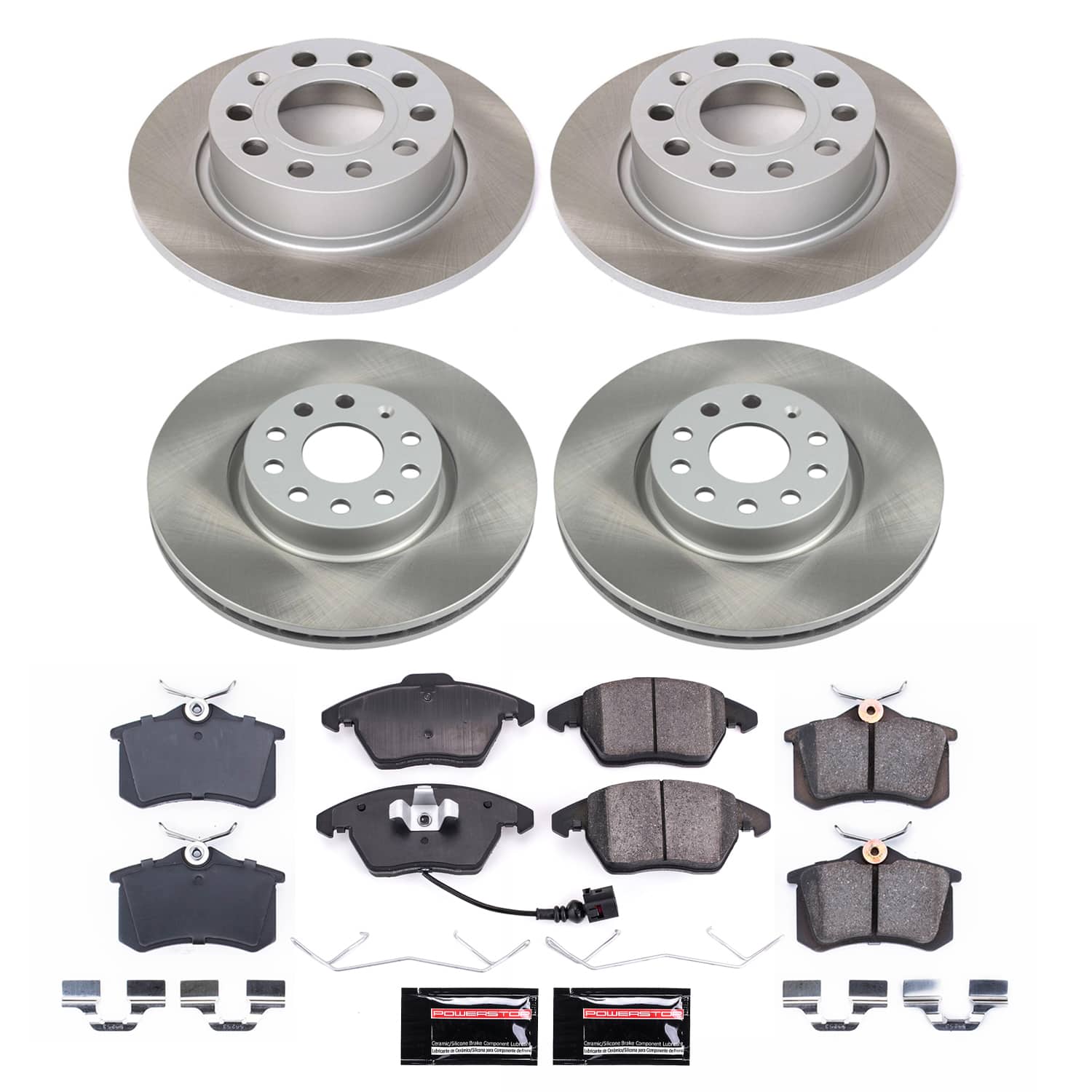 Power Stop SC7530 - Front And Rear Z17 Evolution Pad And Semi-Coated Rotor Kit vehicle fitment brake part