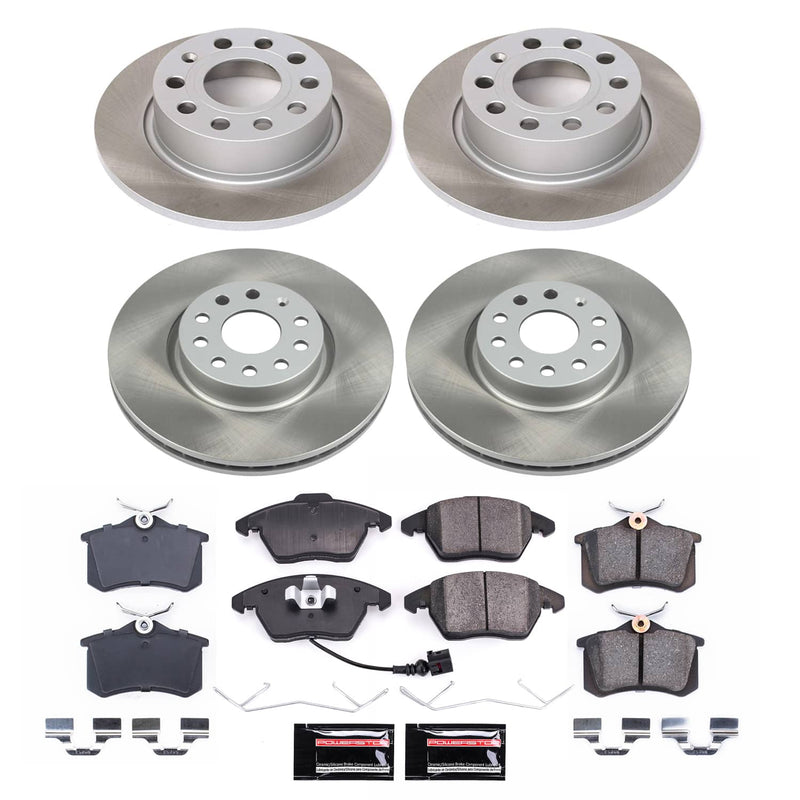 Power Stop SC7530 - Front And Rear Z17 Evolution Pad And Semi-Coated Rotor Kit vehicle fitment brake part