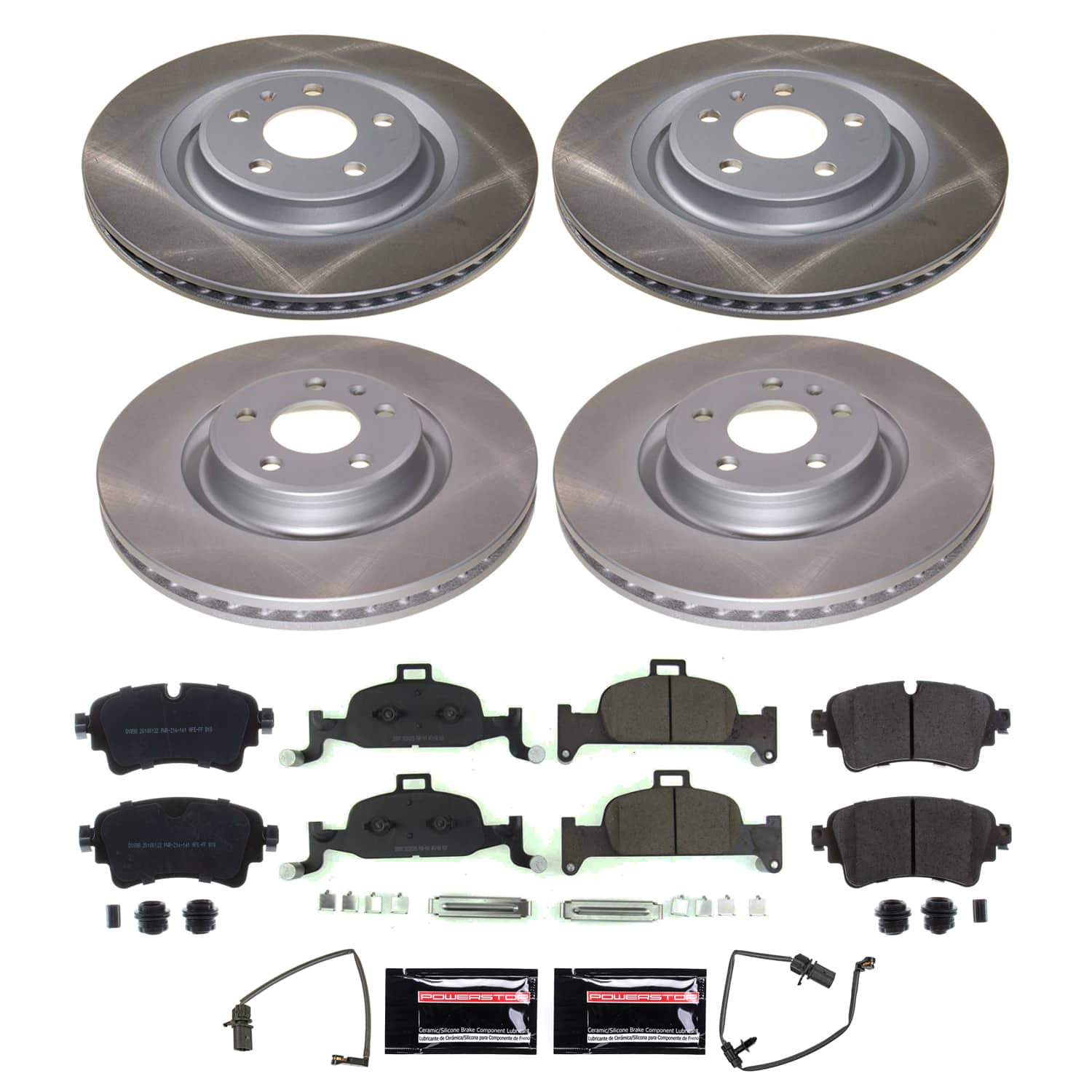 Power Stop SC7531 - Front And Rear Z17 Evolution Pad And Semi-Coated Rotor Kit vehicle fitment brake part