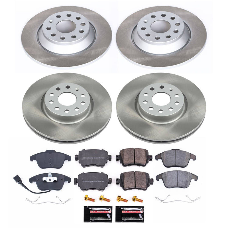 Power Stop SC7537 - Front And Rear Z17 Evolution Pad And Semi-Coated Rotor Kit vehicle fitment brake part
