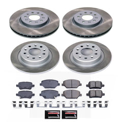Power Stop SC7557 - Front And Rear Z17 Evolution Pad And Semi-Coated Rotor Kit vehicle fitment brake part