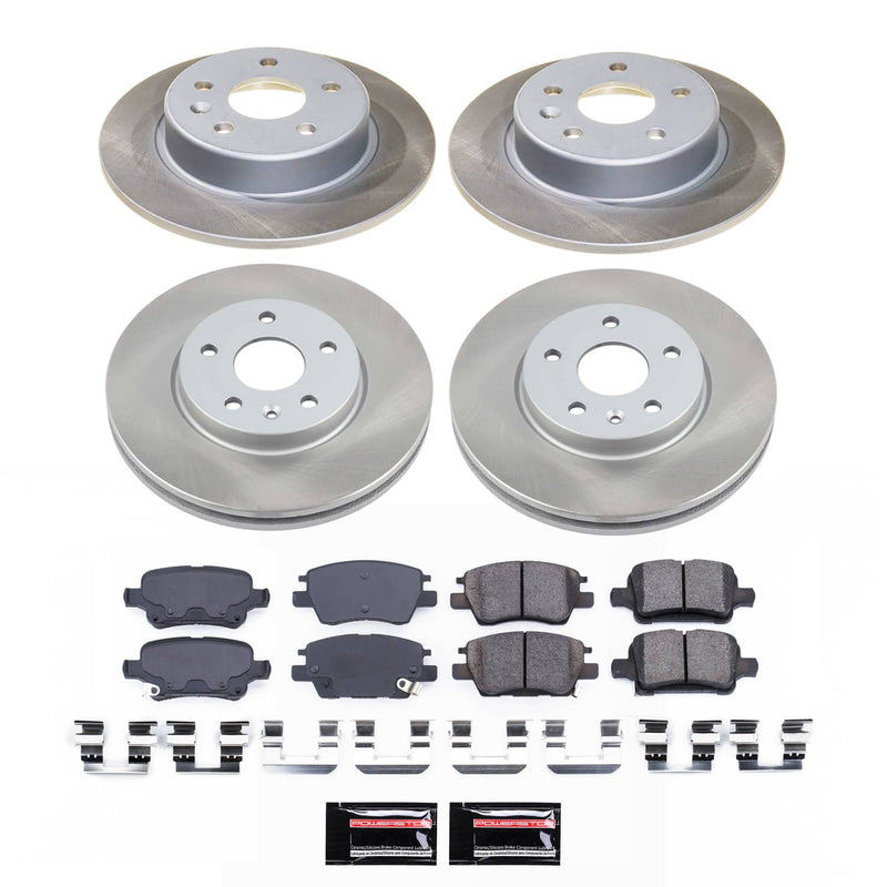 Power Stop SC7561 - Front And Rear Z17 Evolution Pad And Semi-Coated Rotor Kit vehicle fitment brake part