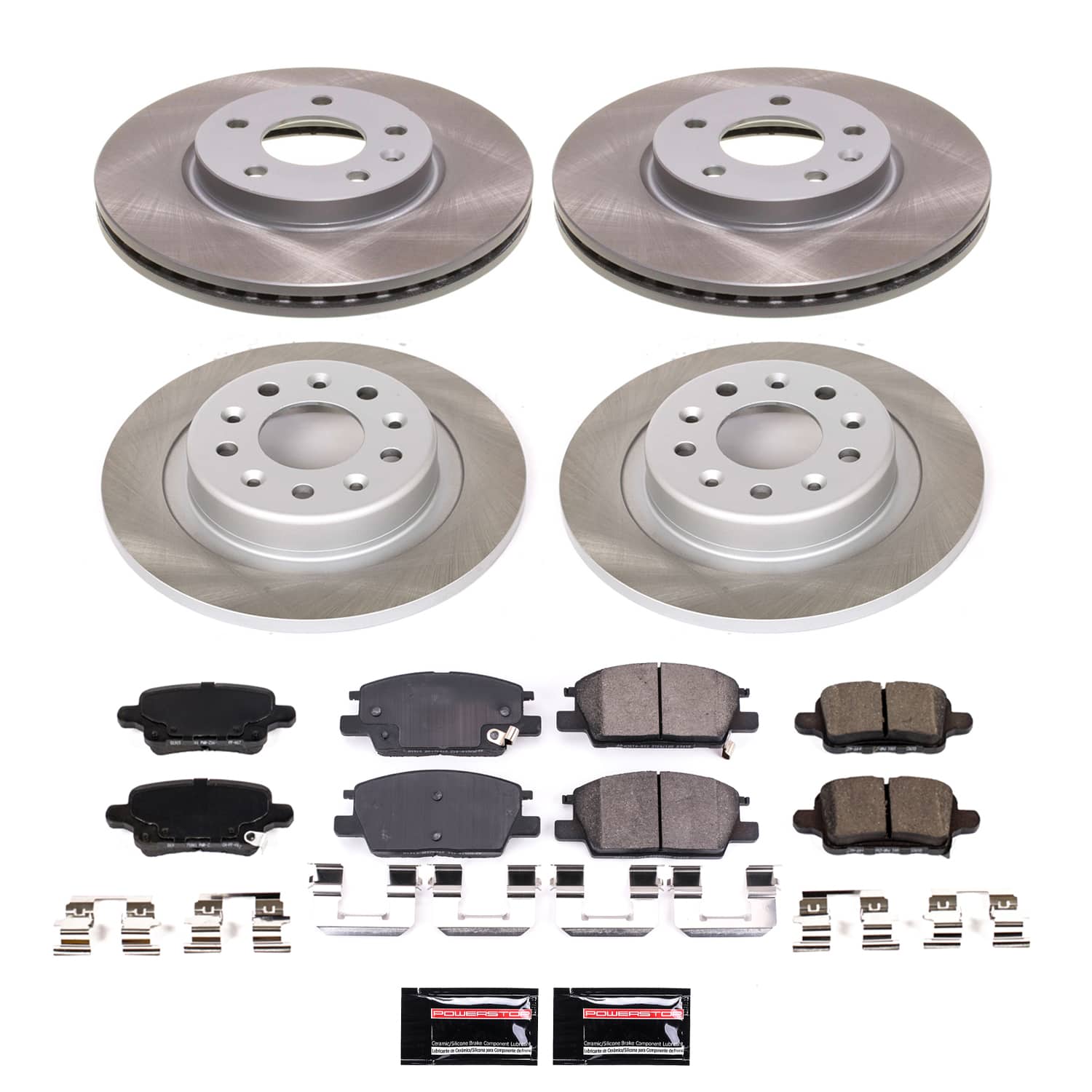Power Stop SC7564 - Front And Rear Z17 Evolution Pad And Semi-Coated Rotor Kit vehicle fitment brake part