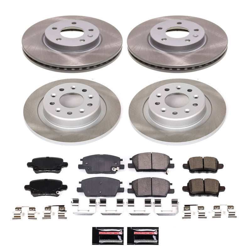 Power Stop SC7564 - Front And Rear Z17 Evolution Pad And Semi-Coated Rotor Kit vehicle fitment brake part