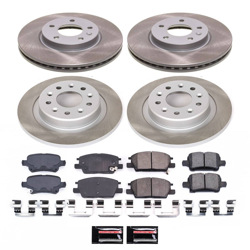 Power Stop SC7566 - Front And Rear Z17 Evolution Pad And Semi-Coated Rotor Kit vehicle fitment brake part