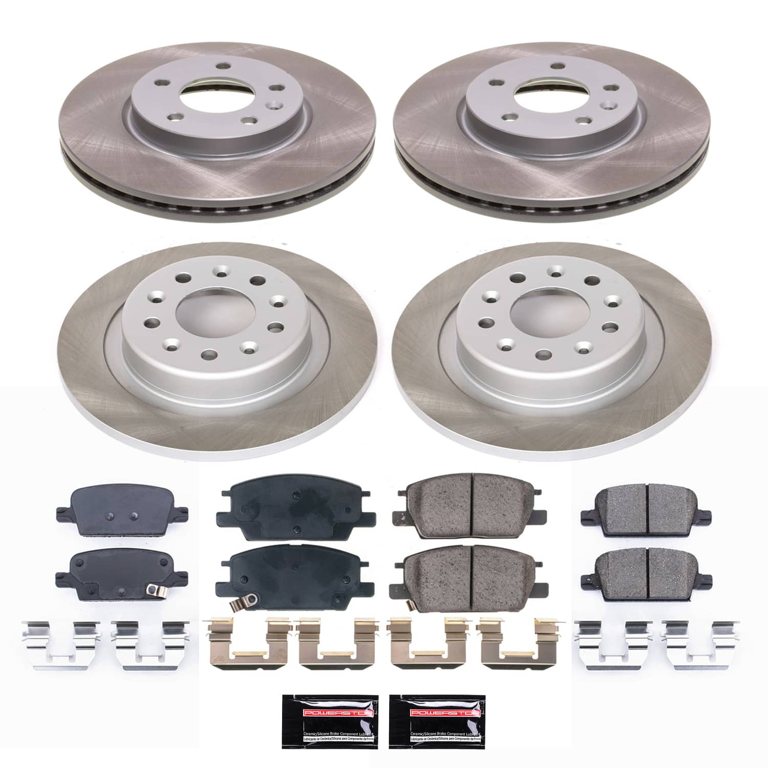 Power Stop SC7567 - Front And Rear Z17 Evolution Pad And Semi-Coated Rotor Kit vehicle fitment brake part