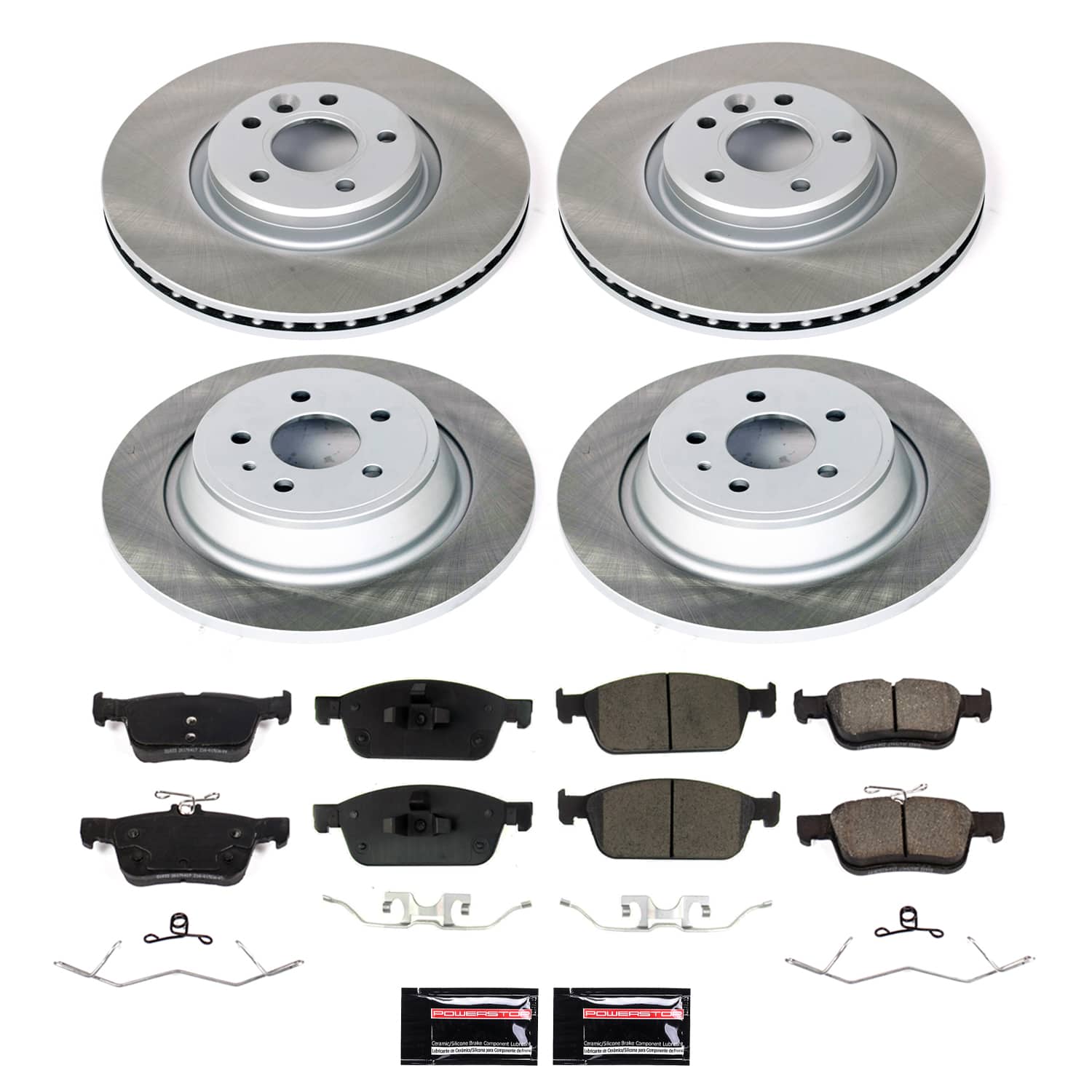 Power Stop SC7569 - Front And Rear Z17 Evolution Pad And Semi-Coated Rotor Kit vehicle fitment brake part