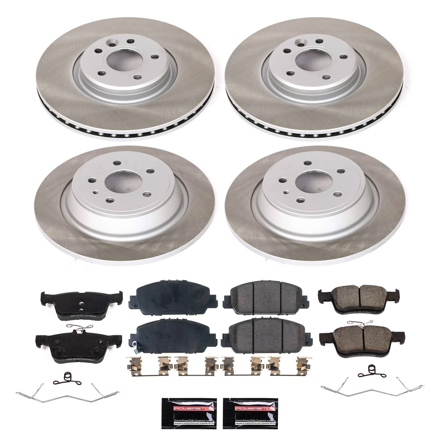 Power Stop SC7570 - Front And Rear Z17 Evolution Pad And Semi-Coated Rotor Kit vehicle fitment brake part