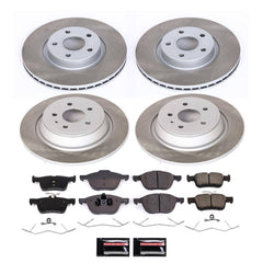 Power Stop SC7571 - Front And Rear Z17 Evolution Pad And Semi-Coated Rotor Kit vehicle fitment brake part