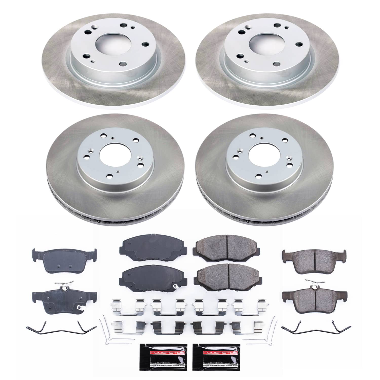 Power Stop SC7574 - Front And Rear Z17 Evolution Pad And Semi-Coated Rotor Kit vehicle fitment brake part