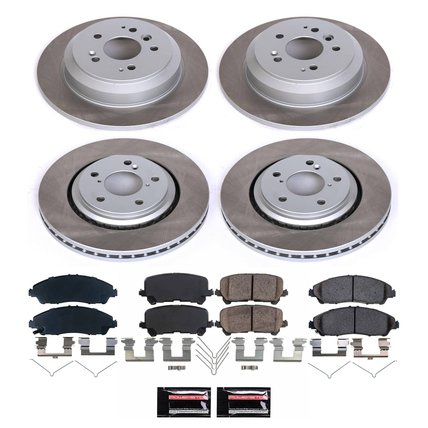 Power Stop SC7576 - Front And Rear Z17 Evolution Pad And Semi-Coated Rotor Kit vehicle fitment brake part