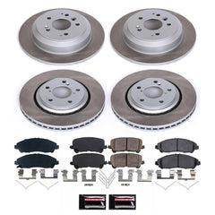 Power Stop SC7576 - Front And Rear Z17 Evolution Pad And Semi-Coated Rotor Kit vehicle fitment brake part