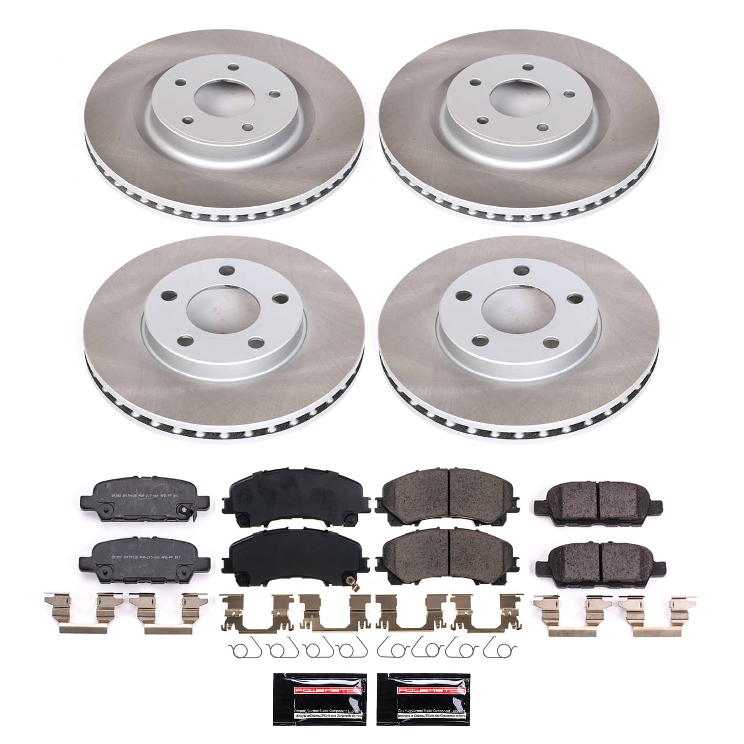 Power Stop SC7584 - Front And Rear Z17 Evolution Pad And Semi-Coated Rotor Kit vehicle fitment brake part
