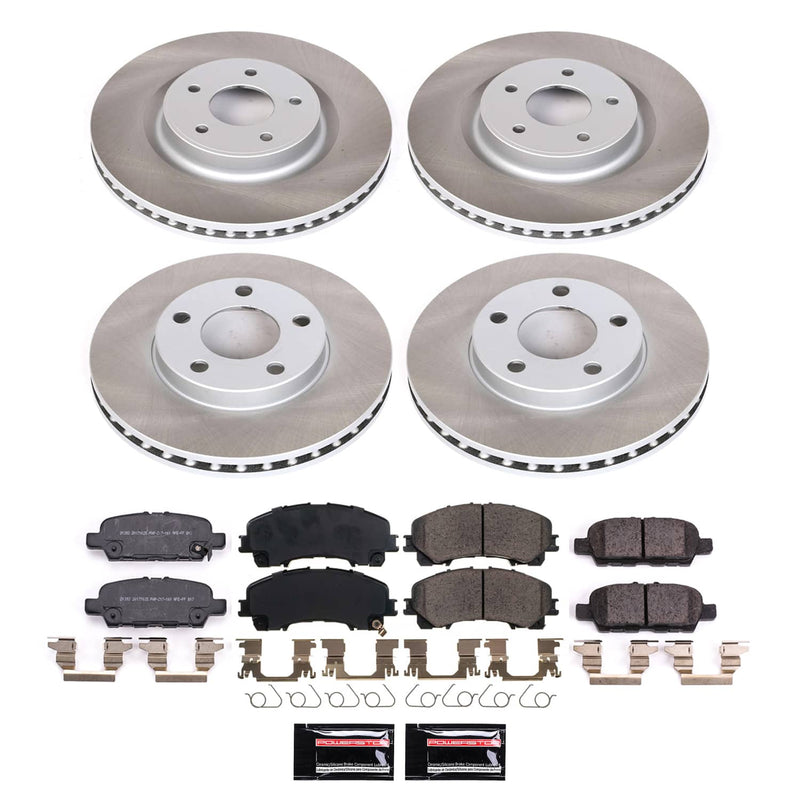 Power Stop SC7584 - Front And Rear Z17 Evolution Pad And Semi-Coated Rotor Kit vehicle fitment brake part