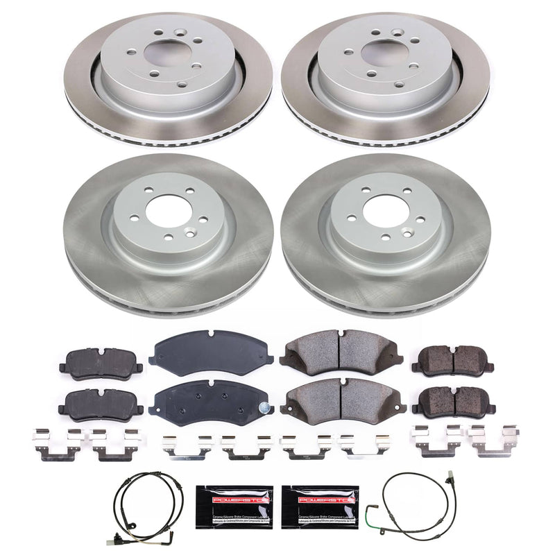 Power Stop SC7599 - Front And Rear Z17 Evolution Pad And Semi-Coated Rotor Kit vehicle fitment brake part