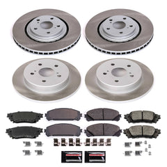 Power Stop SC7605 - Front And Rear Z17 Evolution Pad And Semi-Coated Rotor Kit vehicle fitment brake part