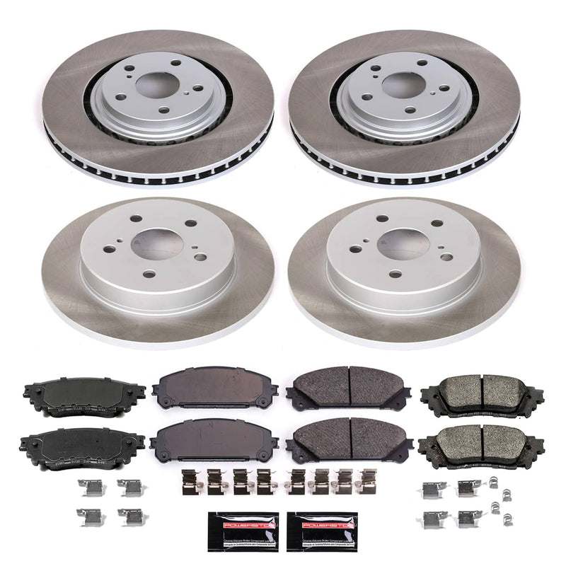 Power Stop SC7605 - Front And Rear Z17 Evolution Pad And Semi-Coated Rotor Kit vehicle fitment brake part