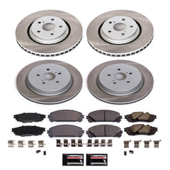 Power Stop SC7606 - Front And Rear Z17 Evolution Pad And Semi-Coated Rotor Kit vehicle fitment brake part
