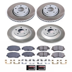 Power Stop SC7609 - Front And Rear Z17 Evolution Pad And Semi-Coated Rotor Kit vehicle fitment brake part