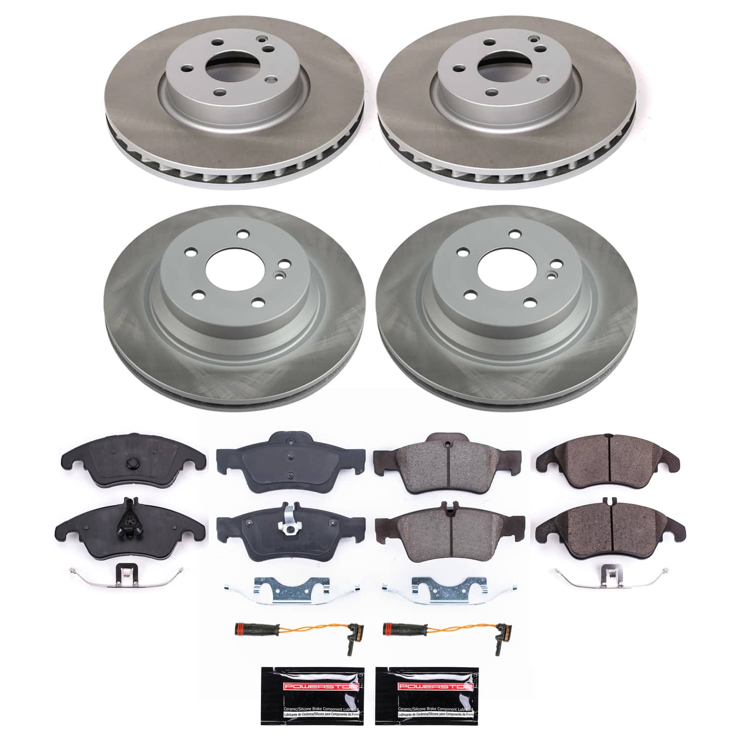 Power Stop SC7616 - Front And Rear Z17 Evolution Pad And Semi-Coated Rotor Kit vehicle fitment brake part