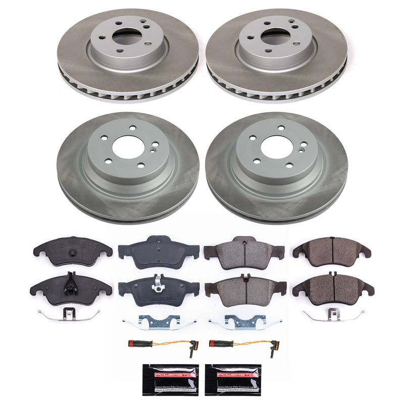 Power Stop SC7616 - Front And Rear Z17 Evolution Pad And Semi-Coated Rotor Kit vehicle fitment brake part