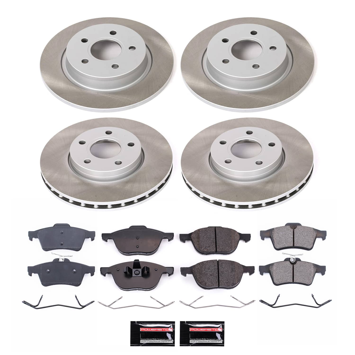 Power Stop SC7635 - Front And Rear Z17 Evolution Pad And Semi-Coated Rotor Kit vehicle fitment brake part
