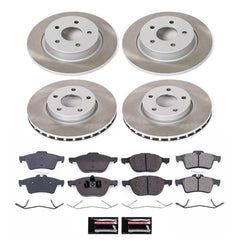 Power Stop SC7635 - Front And Rear Z17 Evolution Pad And Semi-Coated Rotor Kit vehicle fitment brake part
