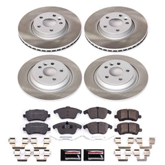 Power Stop SC7636 - Front And Rear Z17 Evolution Pad And Semi-Coated Rotor Kit vehicle fitment brake part