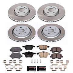 Power Stop SC7637 - Front And Rear Z17 Evolution Pad And Semi-Coated Rotor Kit vehicle fitment brake part
