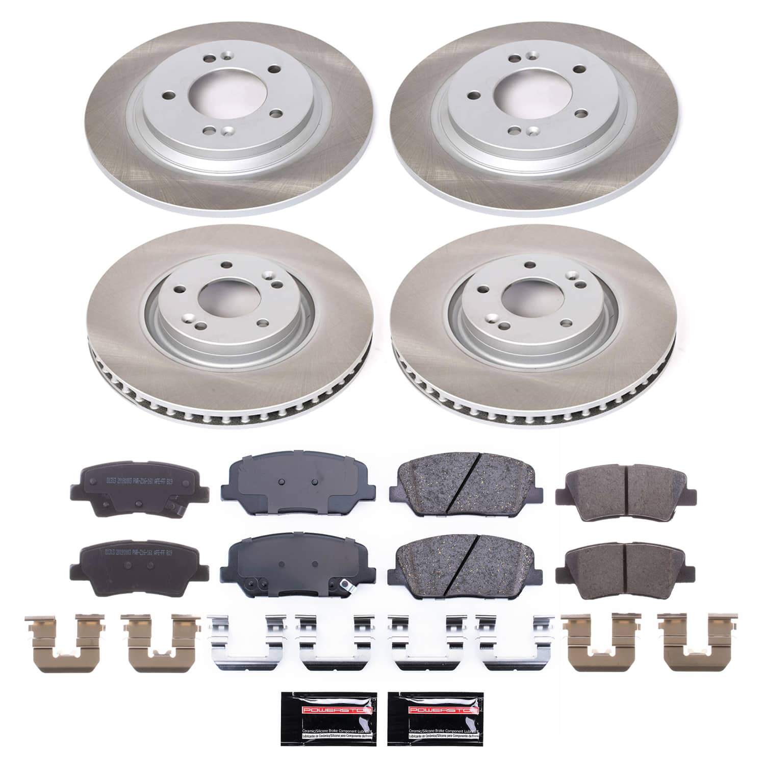 Power Stop SC7824 - Front And Rear Z17 Evolution Pad And Semi-Coated Rotor Kit vehicle fitment brake part
