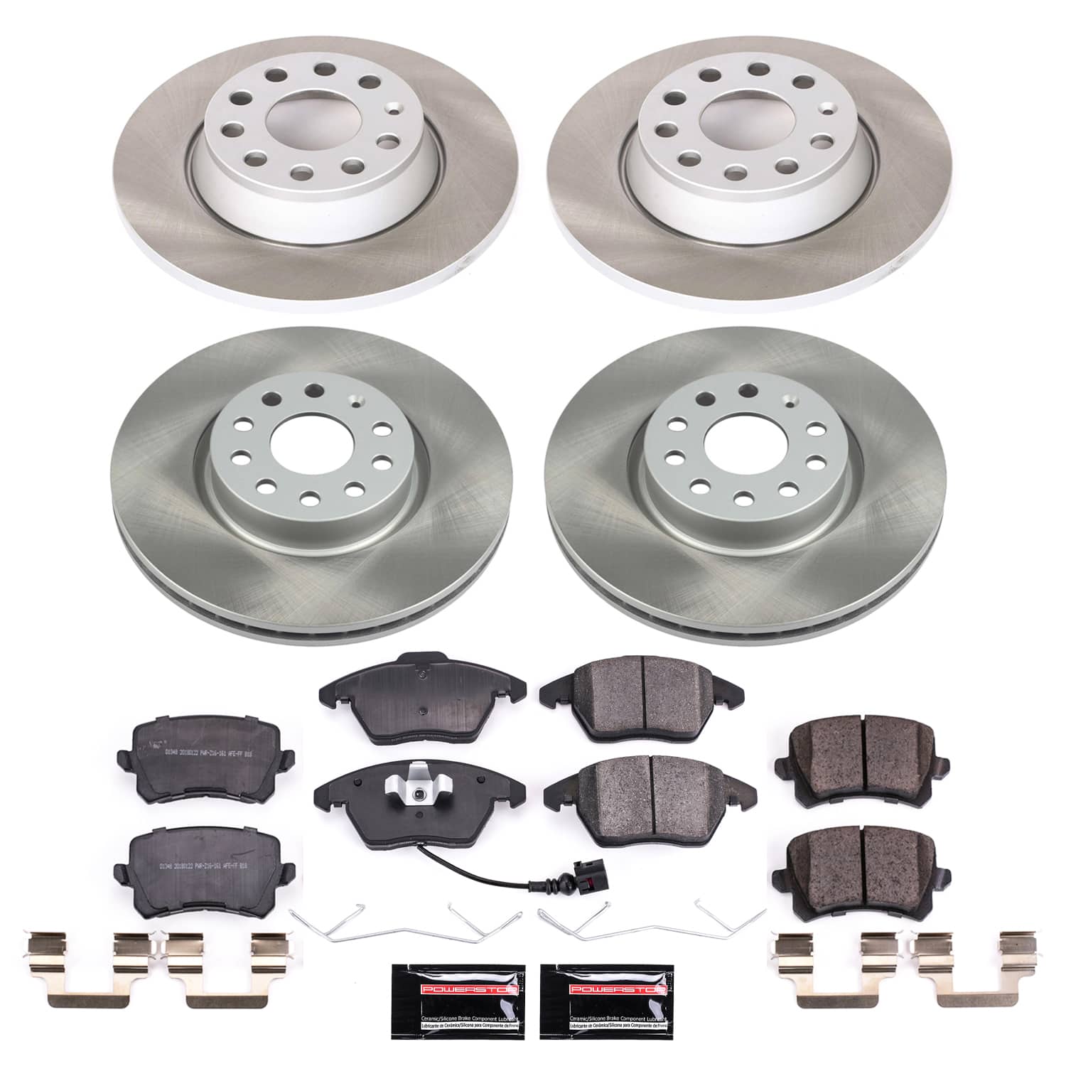 Power Stop SC7836 - Front And Rear Z17 Evolution Pad And Semi-Coated Rotor Kit vehicle fitment brake part