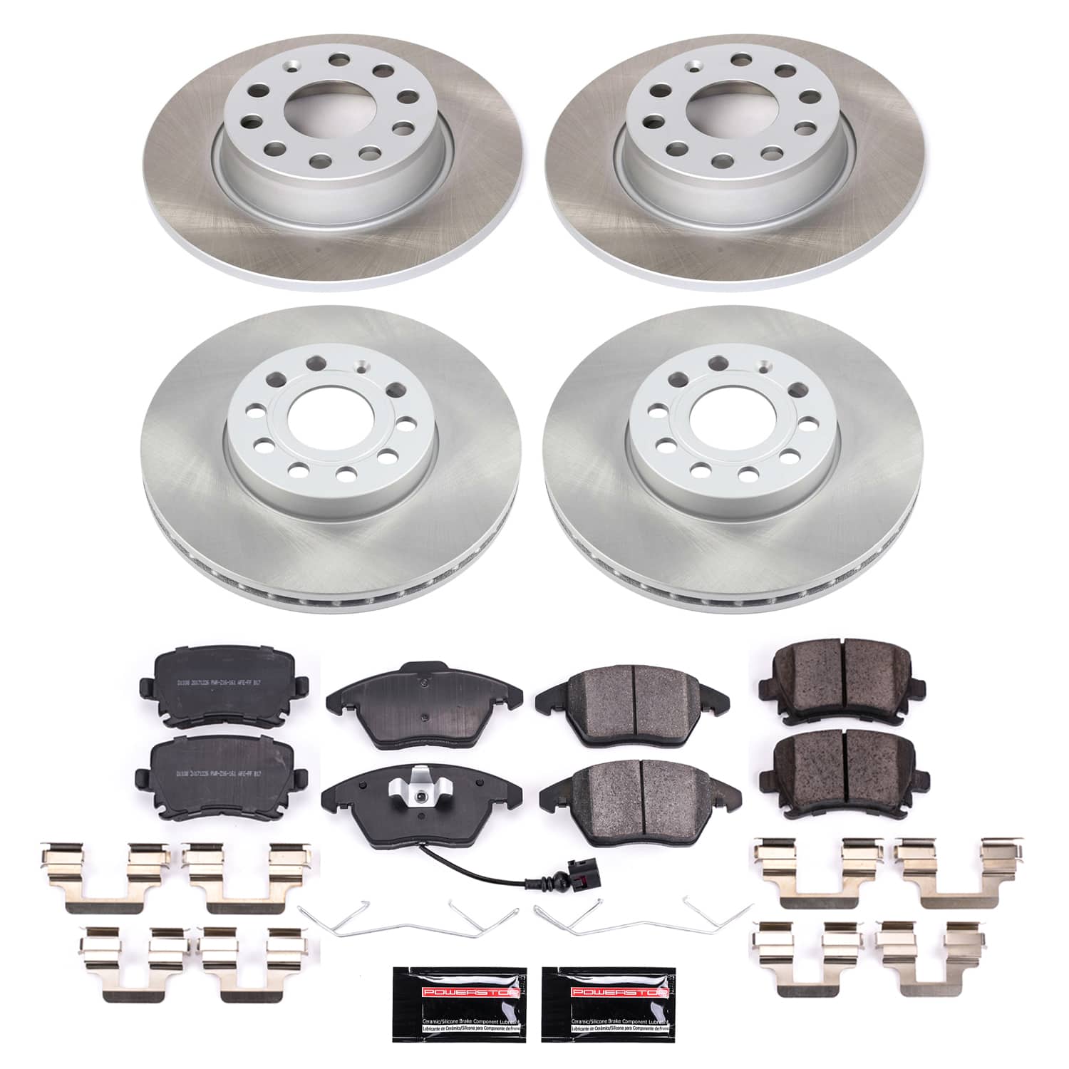 Power Stop SC7837 - Front And Rear Z17 Evolution Pad And Semi-Coated Rotor Kit vehicle fitment brake part